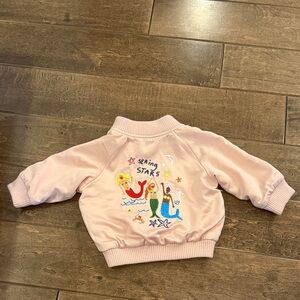 Stella McCartney Kids Reversible Mermaid and Stars Jacket with Embroidery